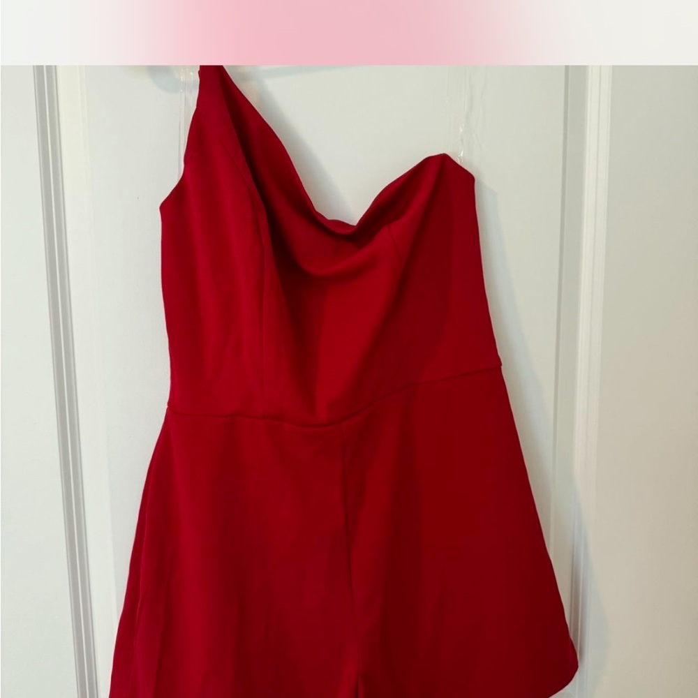 Veronica M. One Shoulder Red Dress